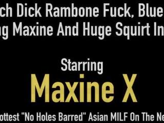 アジアの persuasion maxine x ファック 大規模な 24 インチ manhood & クレイジー ディック マシン!