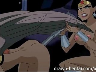 Justice League Hentai - Two chicks for Batman penis