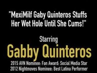Meximilf Gaby Quinteros Stuffs Her Wet Hole until She